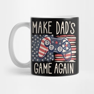 Make Dad's Game Again Funny Patriotic Design Mug